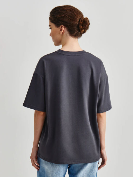 Футболка свободного кроя из хлопка OVERSIZE0826-39 / Zarina  фото 5