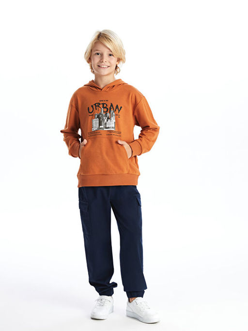 Kap??onlu Erkek ?ocuk Sweatshirt