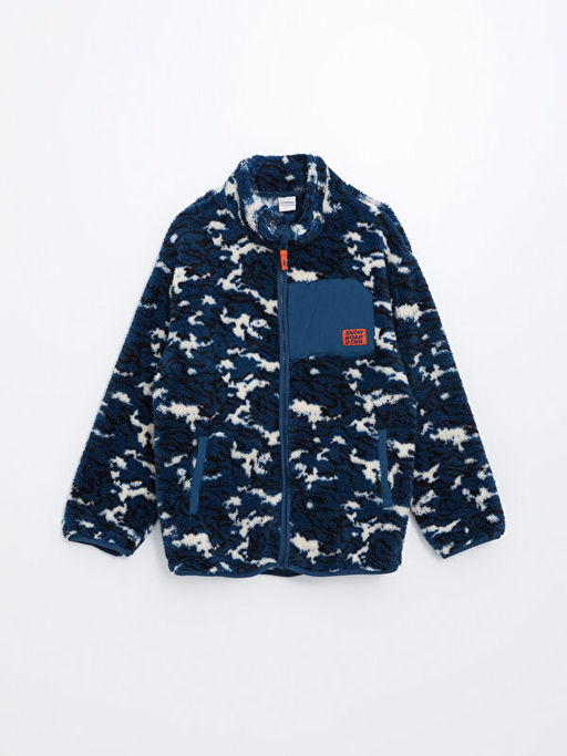 Dik Yaka Polar Erkek ?ocuk Fermuarl? Sweatshirt