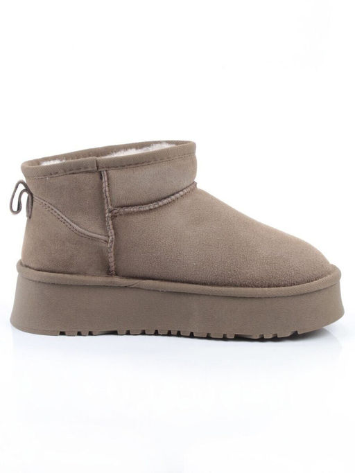 04-PF8520-6 KHAKI Угги женские (натуральная замша, 100% шерсть)