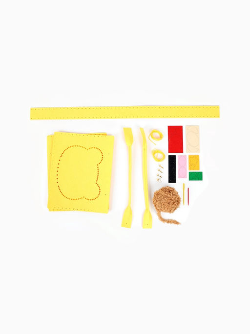 Набор для создания сумки из фетра "Медвежонок", цвет желтый