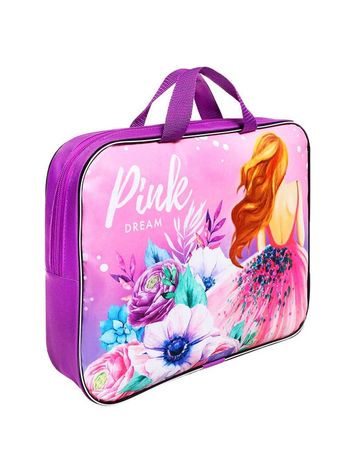 Папка для труда, А4, текстильная, 35×27×7 см, Pink Dream