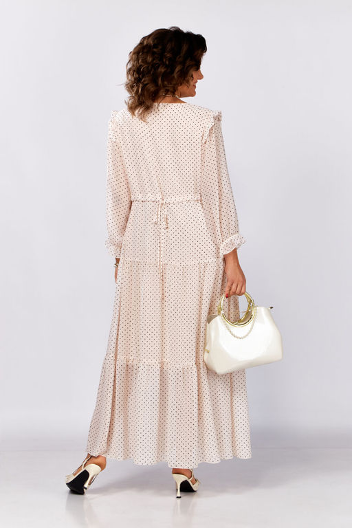 Платье LADY SECRET 25301 пудра/горох