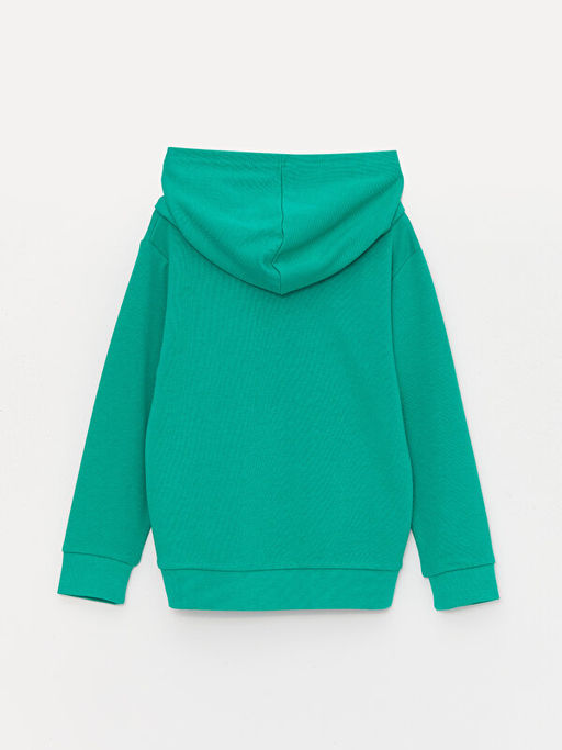 Bask?l? Uzun Kollu Erkek ?ocuk Hoodie ve E?ofman Alt? - Waikiki фото 3