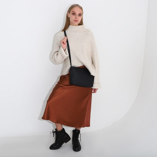 Сумка кросс-боди на молнии, цвет чёрный - Simaland фото 6