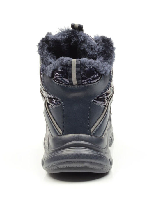 8526-2 DARK BLUE Ботинки зимние женские (искусственные материалы)