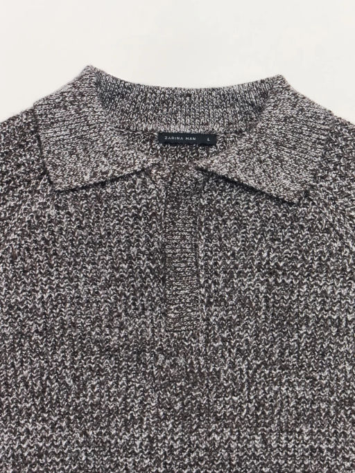 Джемпер с воротником поло regular fit / Zarina