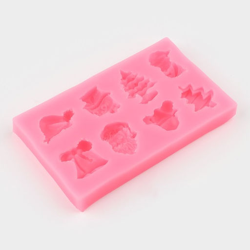 Молд для заливки новогодний Снежные, силикон, 11.8?7 см, розовый - Simaland фото 2