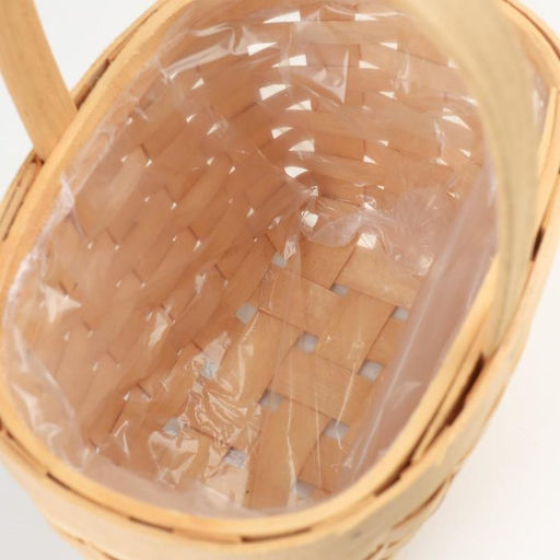 Корзина плетёная для хранения, 22×15.5×12 см, ручка h=13.5 см, секвойя