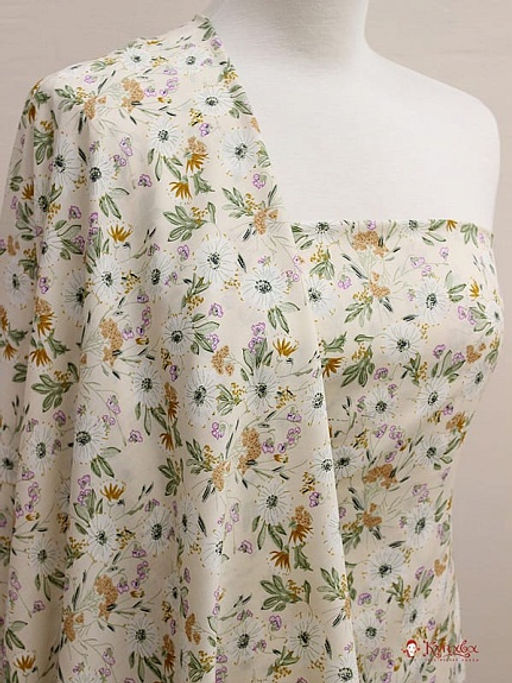 Штапель Летняя пора цв.телесно-бежевый, ш.1.42м, вискоза-100%, 90гр/м.кв - Купава фото 11