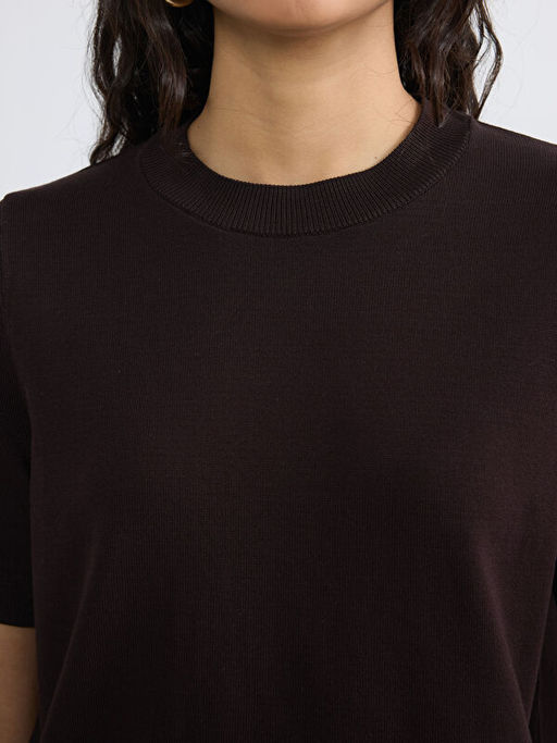 Bisiklet Yaka Kad?n Triko Kazak