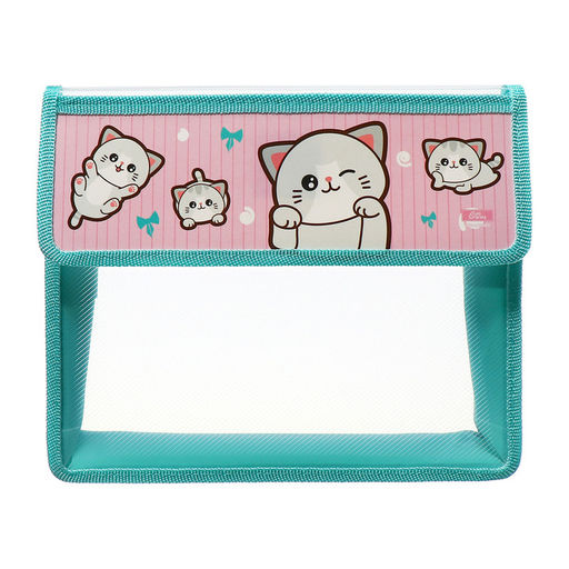 Папка для тетрадей, А5, пластиковая, 23×19×5 см «Котики»