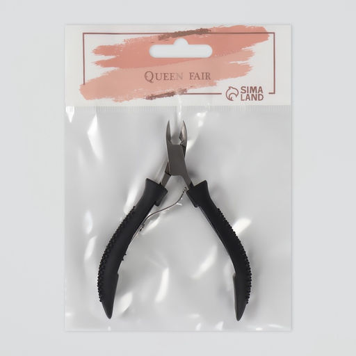 Кусачки маникюрные для кутикулы, 10 см, длина лезвия-10 мм, чёрные, серебристые