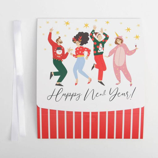 Цена за 2 шт. Коробка подарочная новогодняя складная «Happy NY», 20 х 18 х 5 см, Новый год