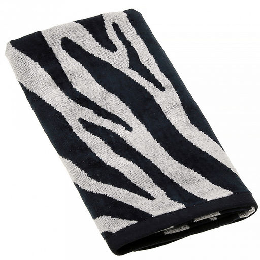 "Missoni-3030" Полотенце махровое 50х90см, плотность 375гр/м2, 100% хлопок, велюр, черный (разноцветный), Bolangde (Китай)