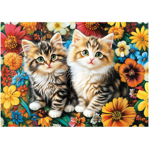 Puzzle ТРИ СОВЫ 260 элементов "Котята в цветах" (ПК260_64419)