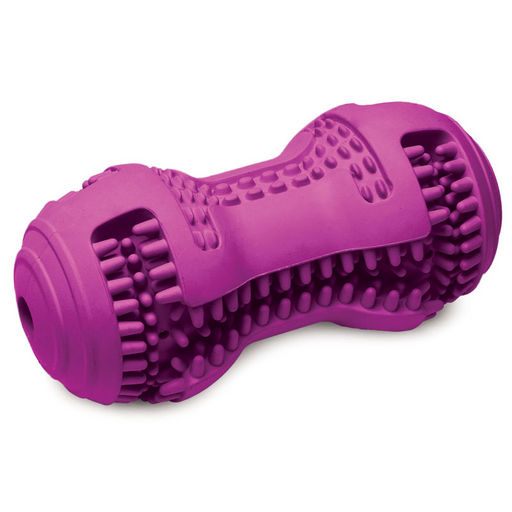 Игрушка для собак из цельнолитой резины "Гантель-массажер", 115мм