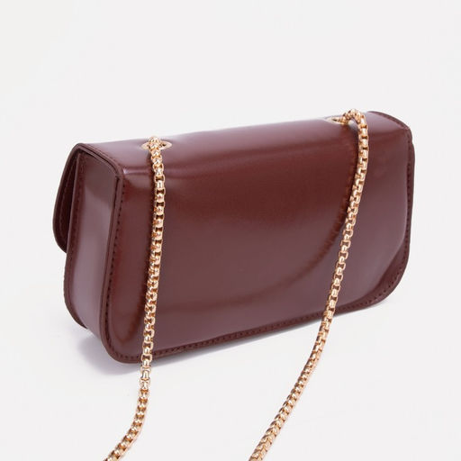 Сумка-мессенджер на застёжке, цвет бордовый - Simaland фото 2