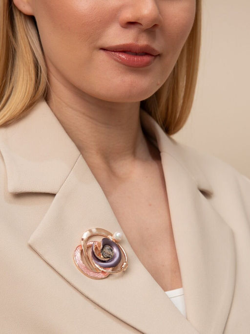 Брошь на магните в виде спирали металлическая - Модные истории фото 5