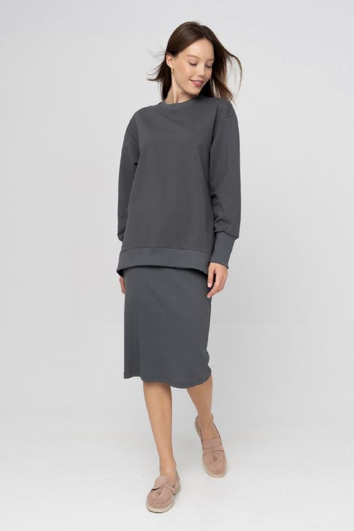 Юбка из мягкого трикотажа кашкорсе хлопок 95%, лайкра 5% - Solo mio фото 44