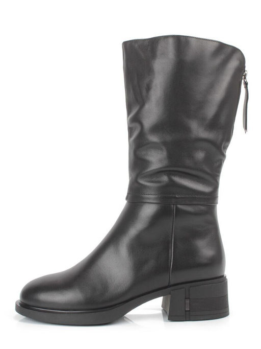 ZA4232M BLACK Сапоги зимние женские (натуральная кожа, натуральный мех)