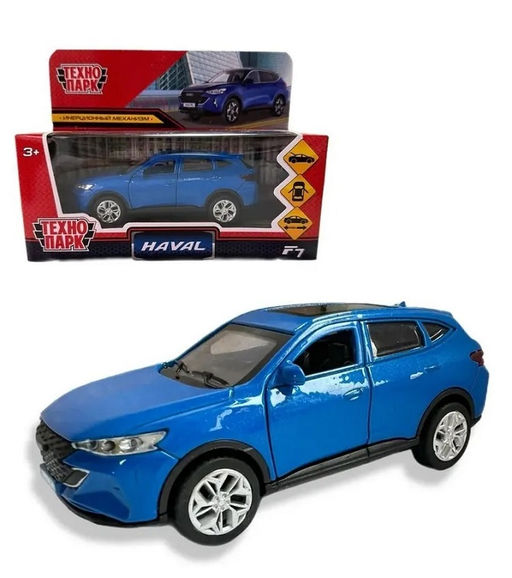 Технопарк. Модель "Haval F7" 12 см,металл, дв, багаж, инер, синий, в кор. арт.F7-12-BU-WOD