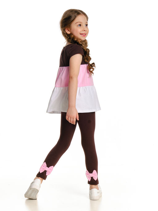 Футболка для девочки UD 1567 розовый/кофе - Mini maxi фото 4