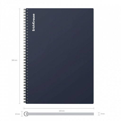 Цена за 60 шт. Тетрадь общая с пластиковой обложкой на спирали ErichKrause Classic, ассорти, А5, 60 листов, клетка  фото 47