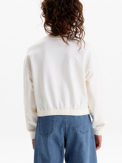 PELICAN, толстовка для девочек, Молочный  фото 4