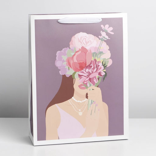 Цена за 2 шт. Пакет подарочный ламинированный, упаковка, «С любовью», L 31 х 40 х 11.5 см