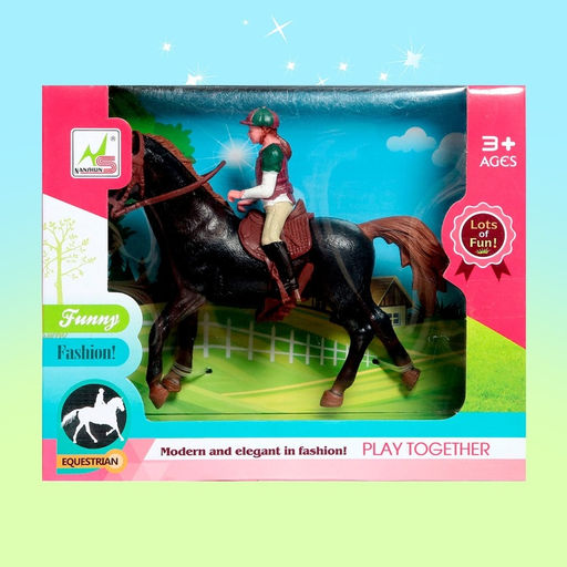 Игровой набор лошадка с куклой, с аксессуарами