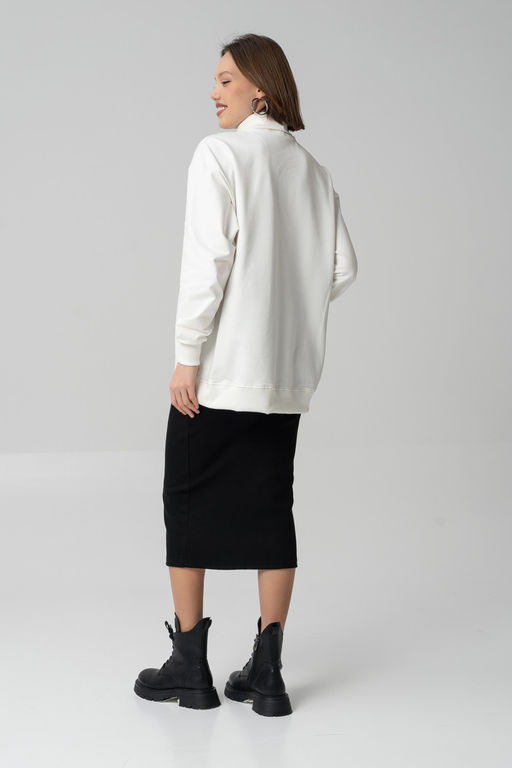 Джемпер из мягкого хлопкового футера - Solo mio фото 20