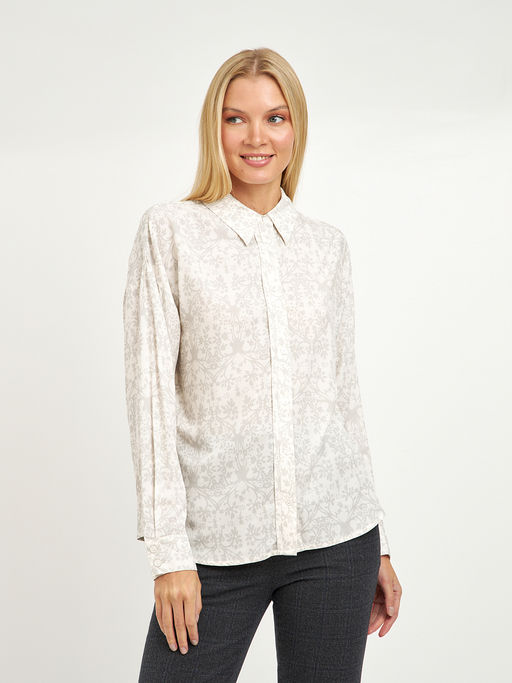 рубашка женская прямого кроя с принтом - Glenfield фото 5