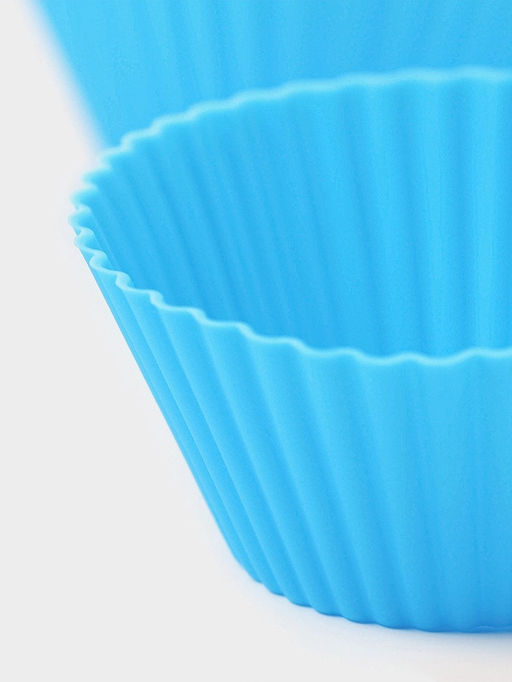 Формы для выпечки кексов Доляна Риб.Круг, силикон, 7?3.3 см, набор 6 шт., МИКС  фото 7