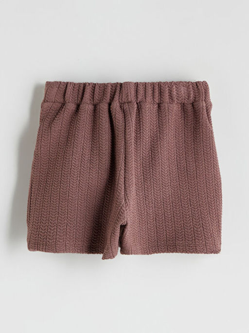 Beli Lastikli ?i?ek Detayl? K?z ?ocuk ?ort Etek