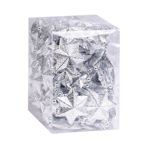 Бусы новогодние "Серебряные звёзды" (4м)