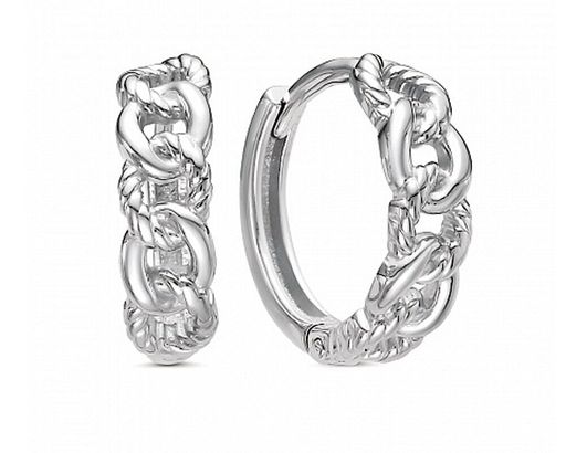Серьги из серебра без вставки, В10-1397