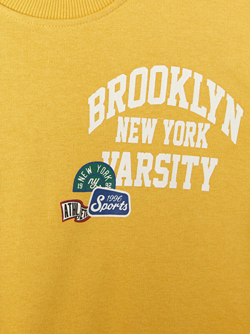 Bask?l? Erkek ?ocuk Sweatshirt
