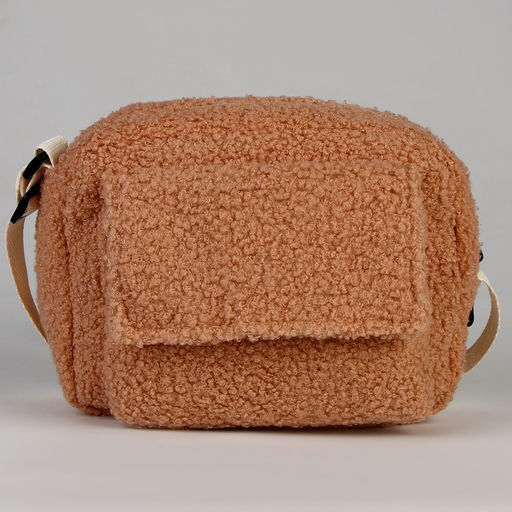 Плюшевая сумка тедди кросс-боди, бежевая