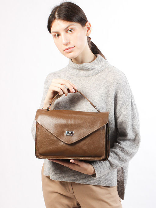 LACCOMA сумка НИ68805-оливковый натуральная кожа