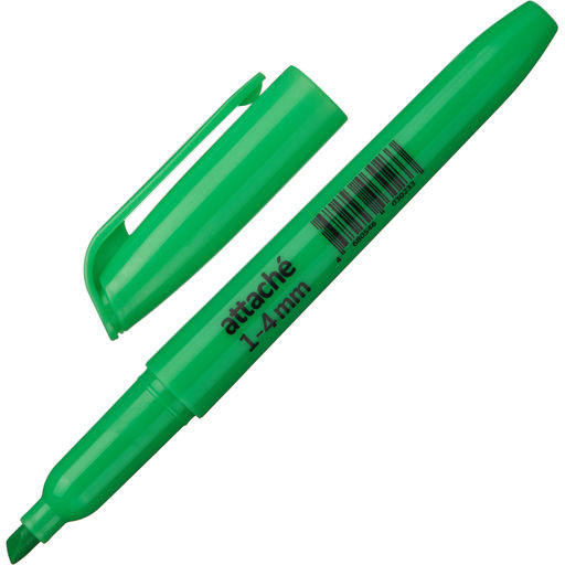 Цена за 5 шт. Маркер текстовыделитель зеленый 1-3,9мм Attache