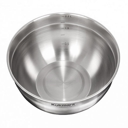 Миска из нержавеющей стали "Safia" 2,8л, д20см, h11см, s0,5мм, глубокая, мерная шкала, нержавейка AISI 304 (18/10) (Россия)