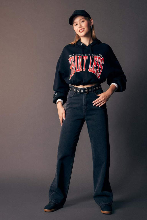 Толстовка с капюшоном и принтом Cool Oversize - Defacto фото 3