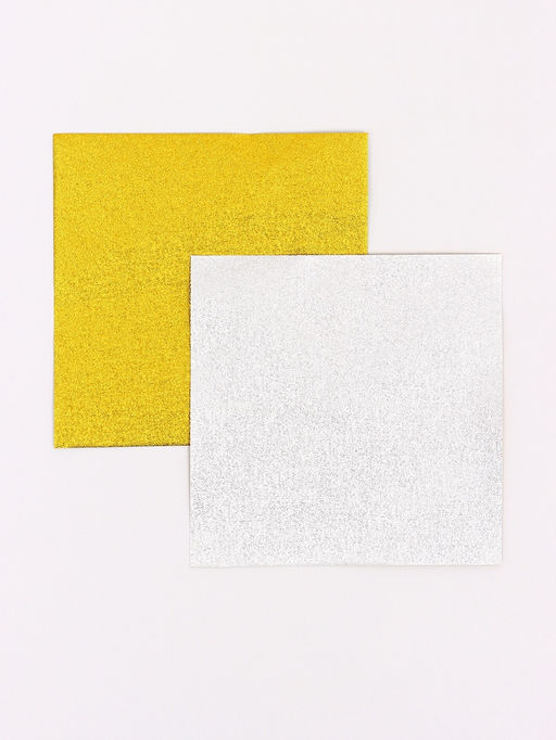 Фольга для конфет 10×10 см 100 шт., лимонное золото, фактура №1