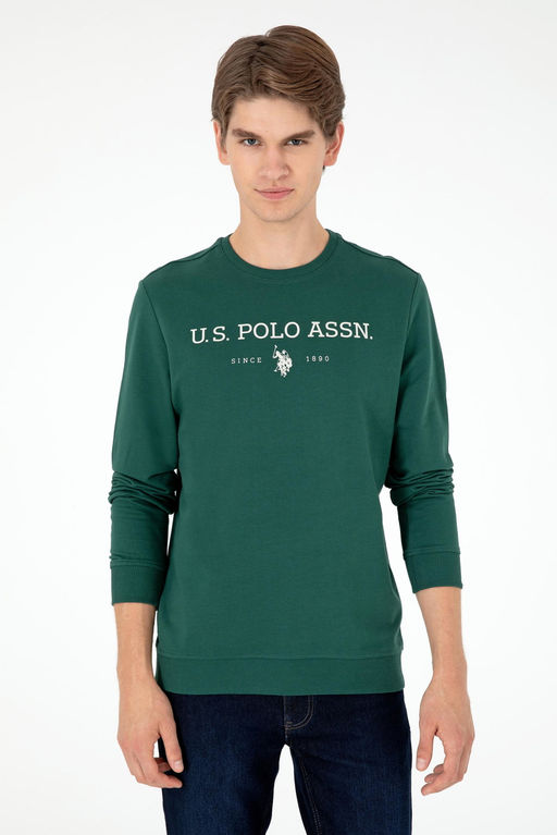 Мужской темно-зеленый свитшот Неожиданная скидка в корзине - U.s. polo assn фото 3