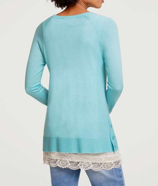 Пуловер, бирюзовый - Linea tesini фото 4