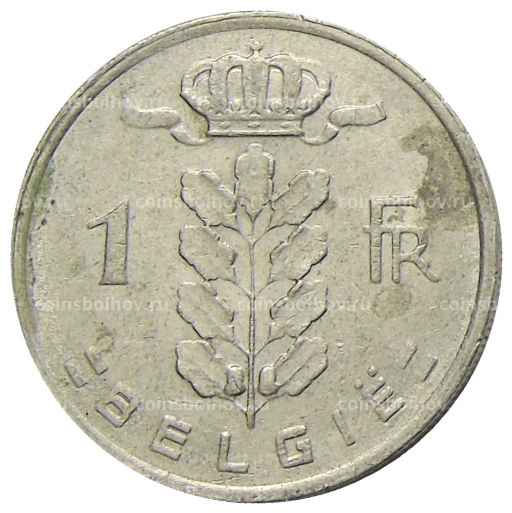 1 франк 1980 года Бельгия  Надпись на фламандском (BELGIE)