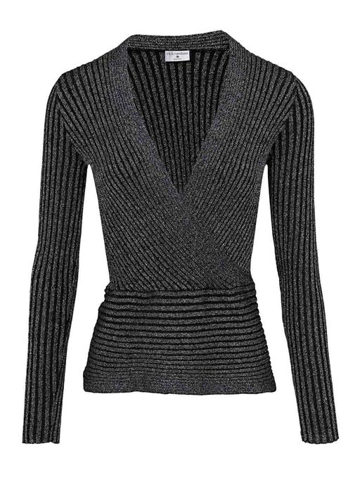 Пуловер, черно-серебристый - Heine фото 2