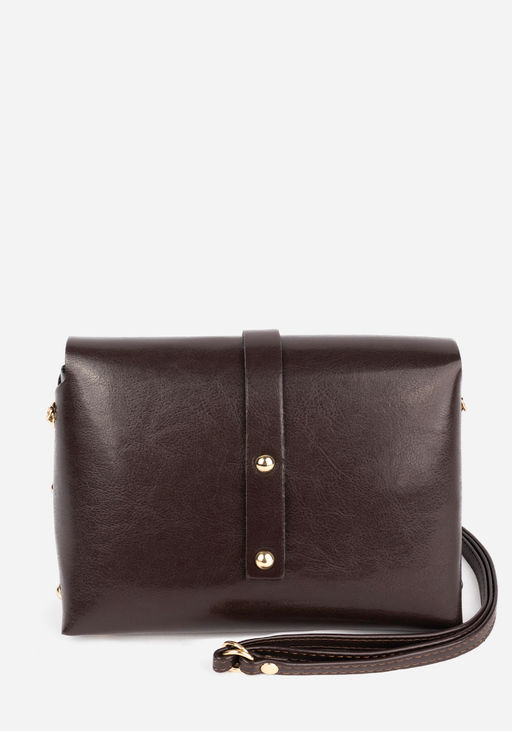 Сумка кроссбоди коричневая 1673 - L-craft фото 9