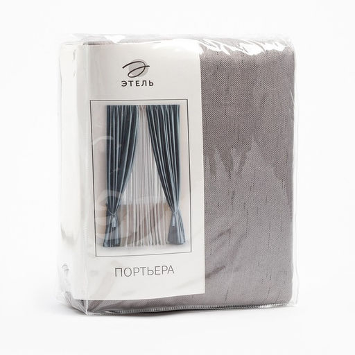 Штора портьерная «Этель. Классика», 250×265 см, серая